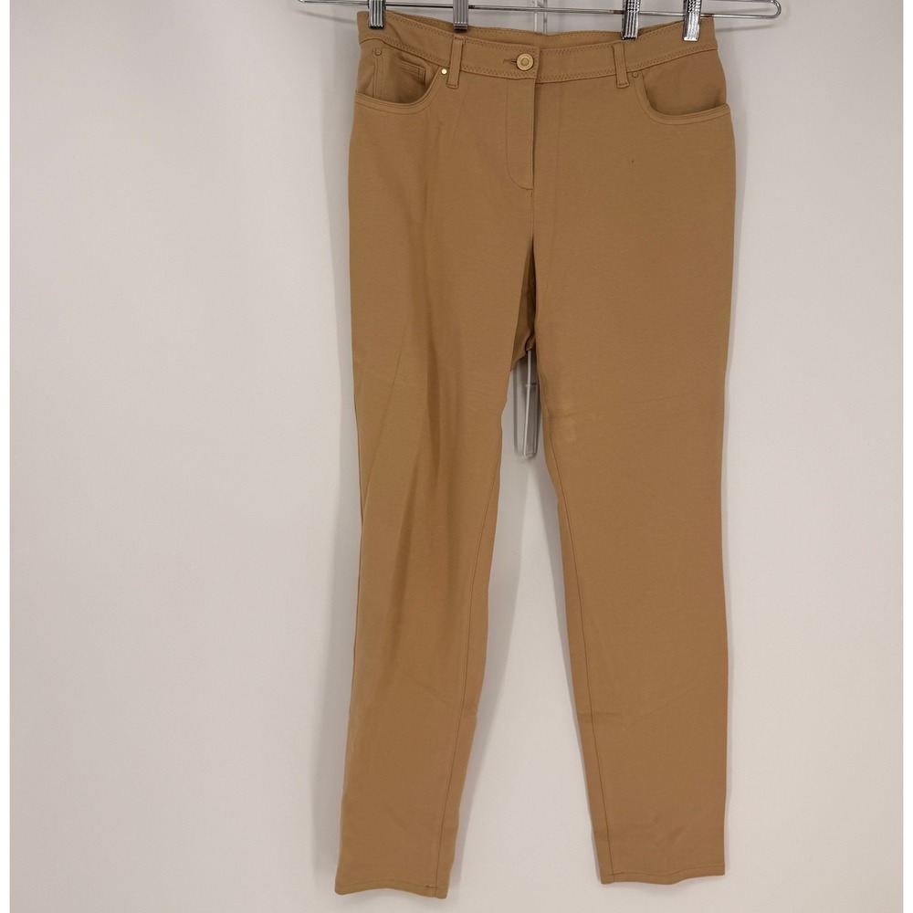Chico's So Slimming Pants 1.5 Large Tan Stretch Career Casual Classic Versatile